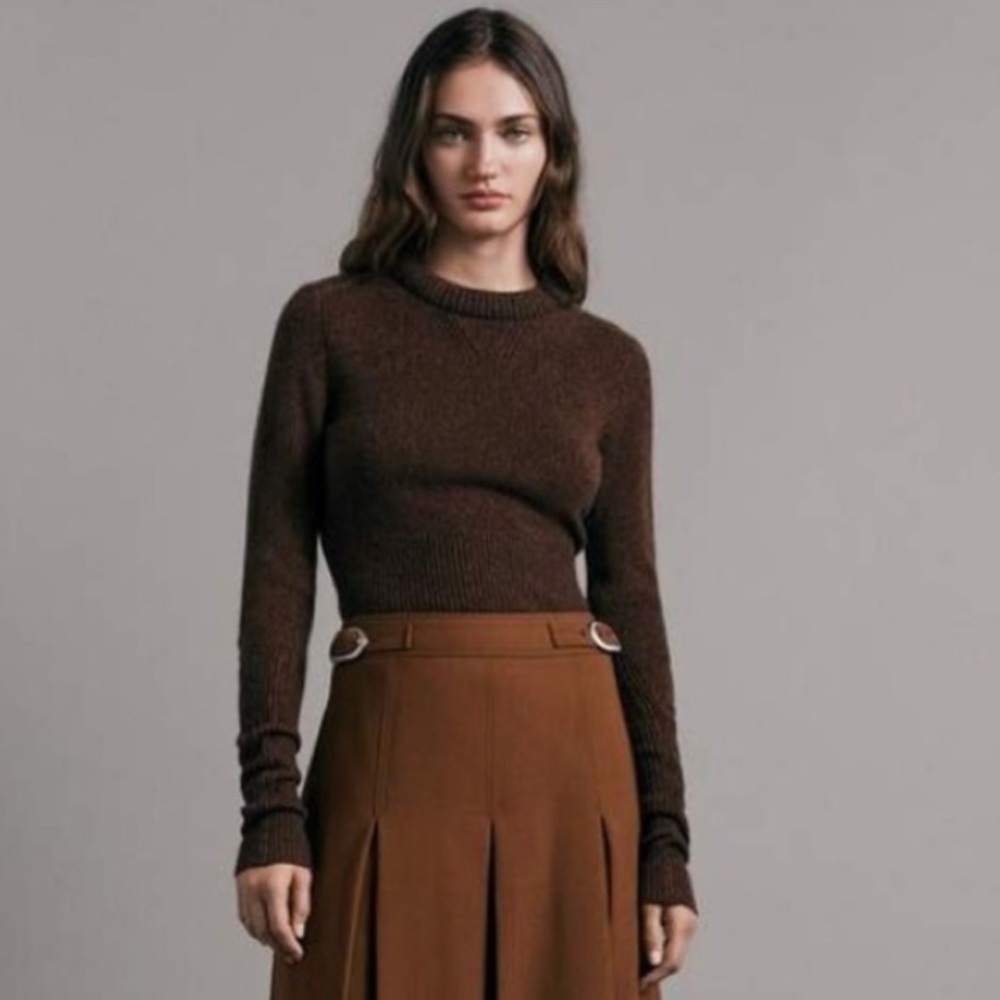 Rag & Bone brown Pierce Slim Crew cashmere Sweater - Picture 12 of 12